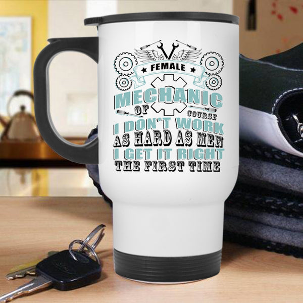 Cool Gift For My Mom Travel Mug, Female Mechanic Mug
