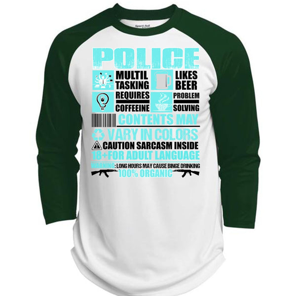 Police Multitasking T Shirt, I Love Police T Shirt, Awesome T-Shirts  (Polyester Game Baseball Jersey)