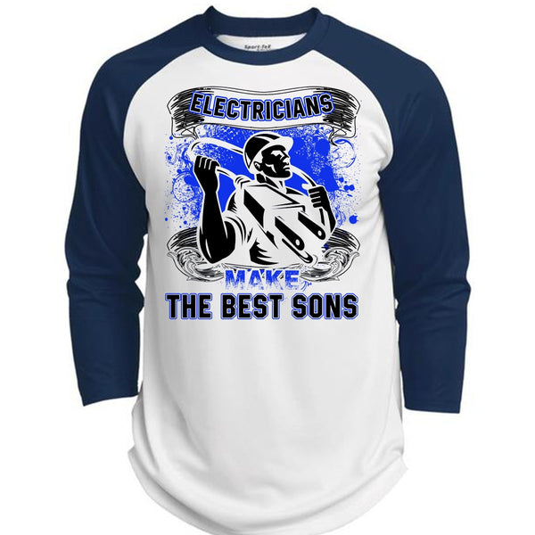 Electricians Make The Best Sons T Shirt, I Love Electrician T Shirt, Awesome T-Shirts  (Polyester Game Baseball Jersey)