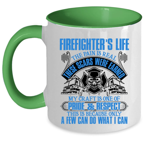 Awesome Gift For Firefighter Coffee Mug, Firefighter's Life Accent Mug