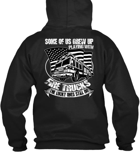 Playing With Fire Trucks T Shirt, I Love Firefighter T Shirt