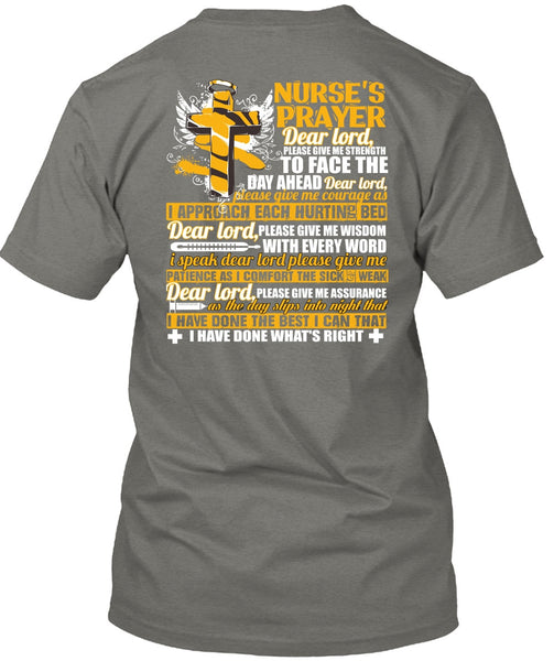 Nurse's Prayer T Shirt, Being A Nurse T Shirt