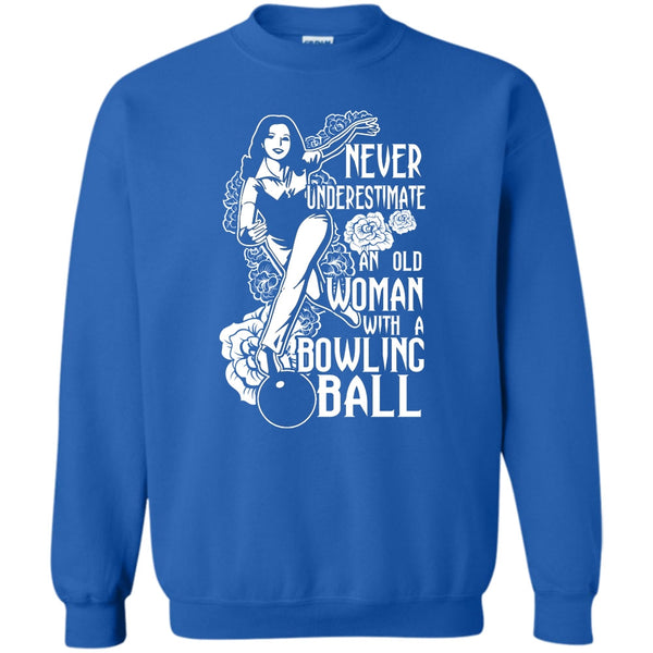 An Old Man With A Bowling Ball T Shirt, Coolest Bowling Sweatshirt