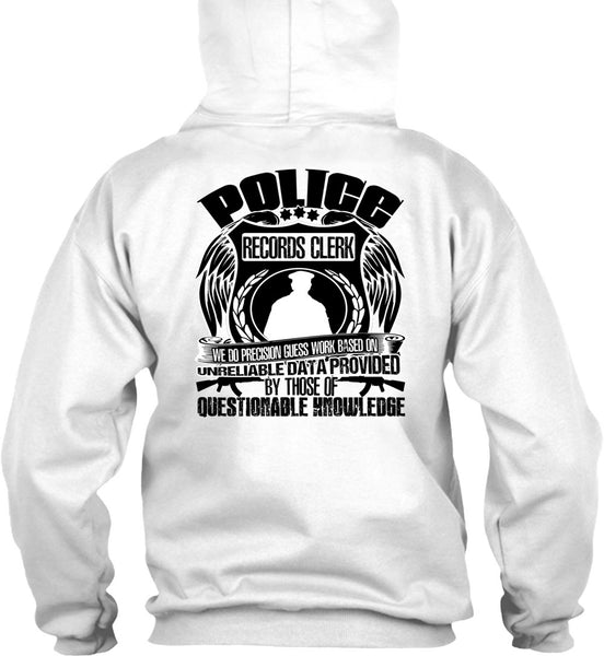 Police Records Clerk T Shirt, I Love Police T Shirt
