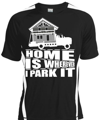 A black t-shirt with the shopify logo