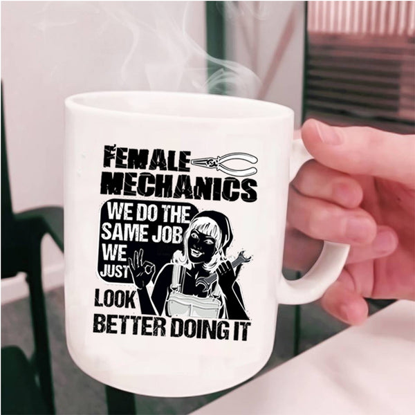Cute Gift For My Wife Coffee Mug, Female Mechanics Cup