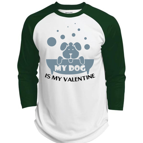 My Dog Is My Valentine T Shirt, I Love Dog T Shirt, Awesome T-Shirts  (Polyester Game Baseball Jersey)