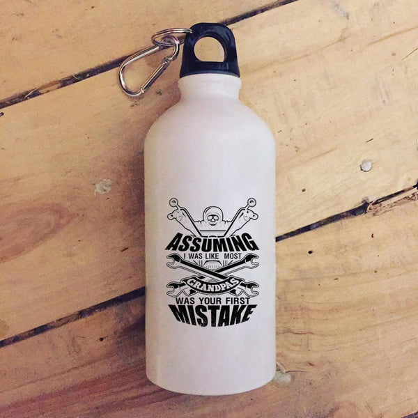 I Was Like Most Grandpas Was Your First Mistake 20 oz Stainless Steel Bottle,Cool Motorcycles Outdoor Sports Water Bottle