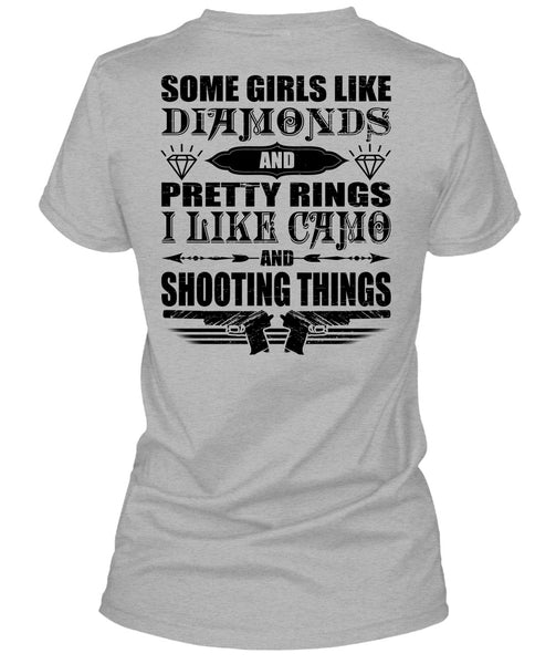 I Like Camo And Shooting Things T Shirt, I Love Hunter T Shirt