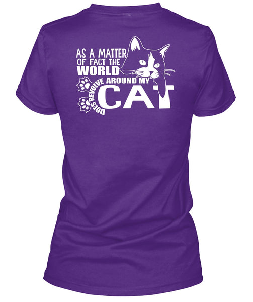 World Does Revolve Around My Cat T Shirt, My Pets T Shirt