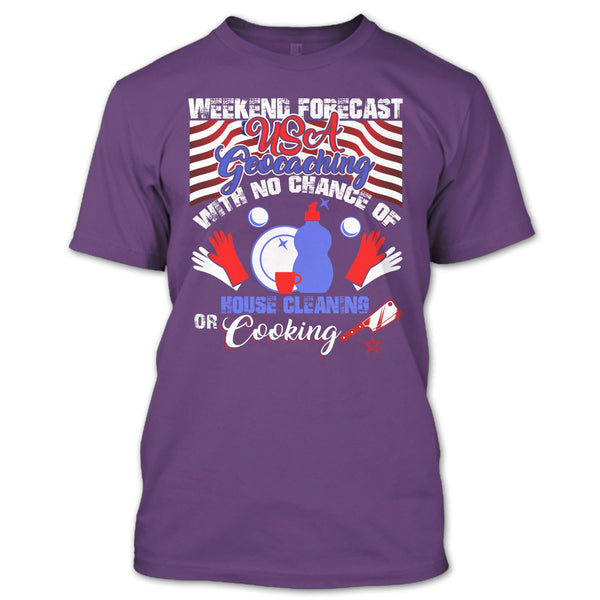Weekend Forecast USA Geocaching T Shirt, Coolest Geocaching T Shirt
