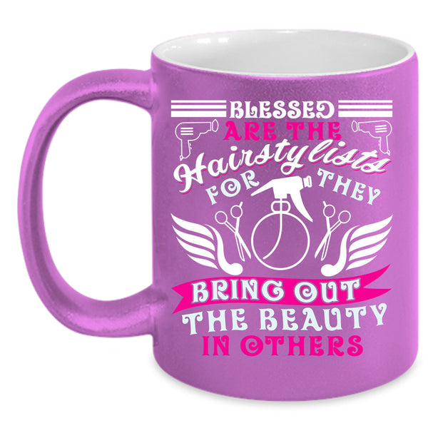 Blessed Are The Hairstylist Coffee Mug, Cute Hairstylist Coffee Cup