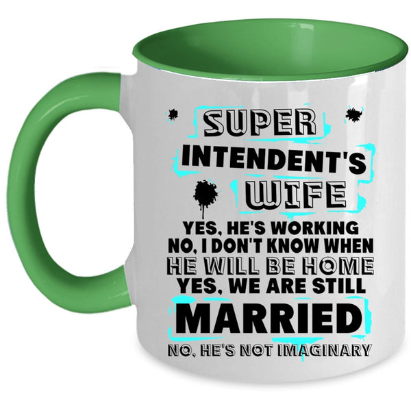 I Love My Wife Coffee Mug, Superintendent's Wife Accent Mug