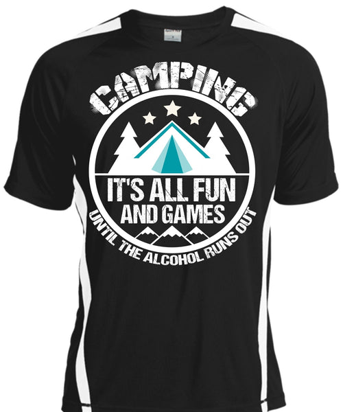 A black t-shirt with the shopify logo