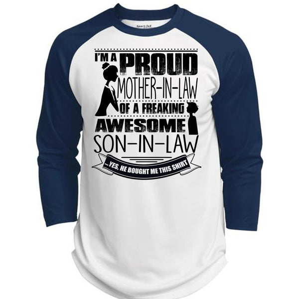 I'm A Proud Mother In Law T Shirt, I Love Mom T Shirt, Awesome T-Shirts  (Polyester Game Baseball Jersey)