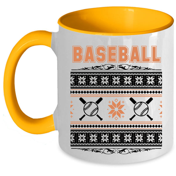 Christmas Humor  Coffee Mug, Baseball Accent Mug