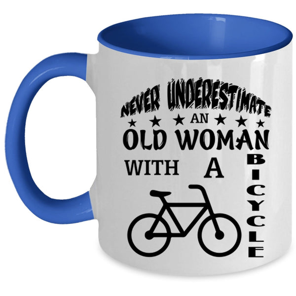 Awesome Grandmother Coffee Mug, An Old Woman With A Bicycle Accent Mug