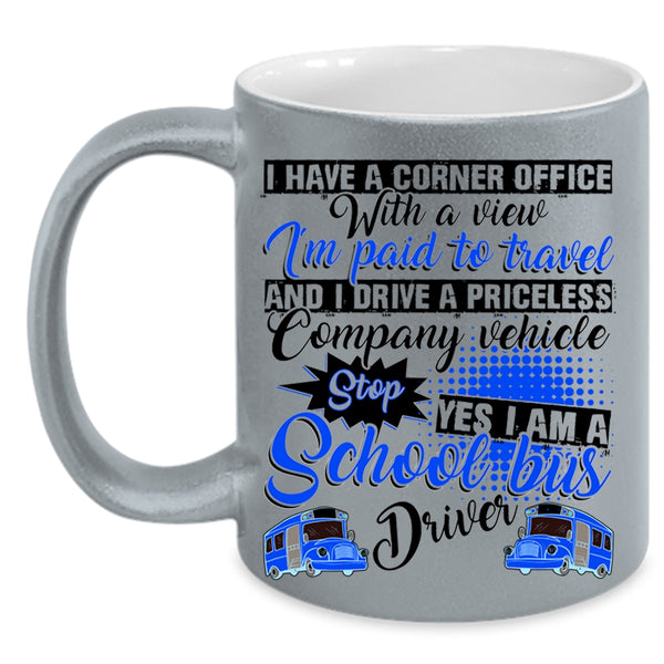 Cool Bus Driver Coffee Mug, I Am A School Bus Driver Accent Mug