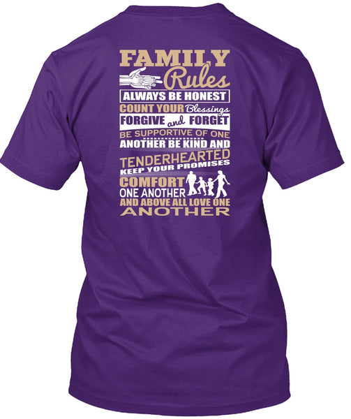 Family Rules T Shirt, Forgive And Forget T Shirt