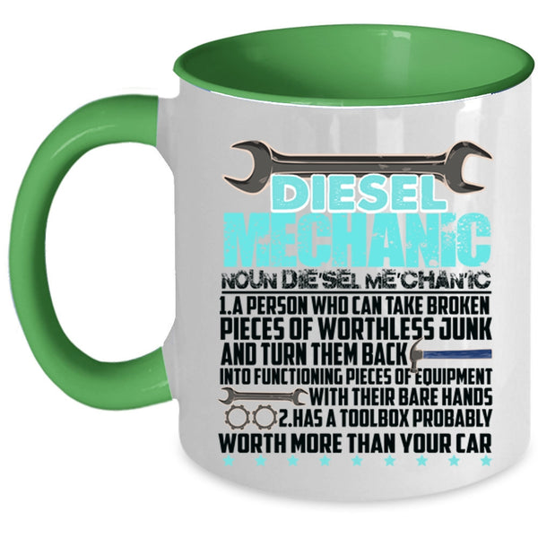 Funny Diesel Mechanic Coffee Mug, Diesel Mechanic Accent Mug