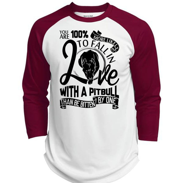 Fall In Love With A Pit Bull T Shirt, I Love Dog T Shirt, Awesome T-Shirts  (Polyester Game Baseball Jersey)