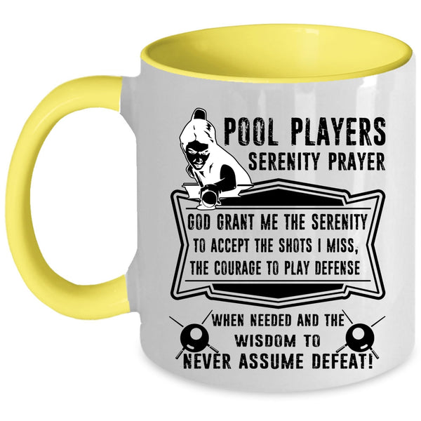 Cool Sport Coffee Mug, Pool Players Serenity Prayer Accent Mug