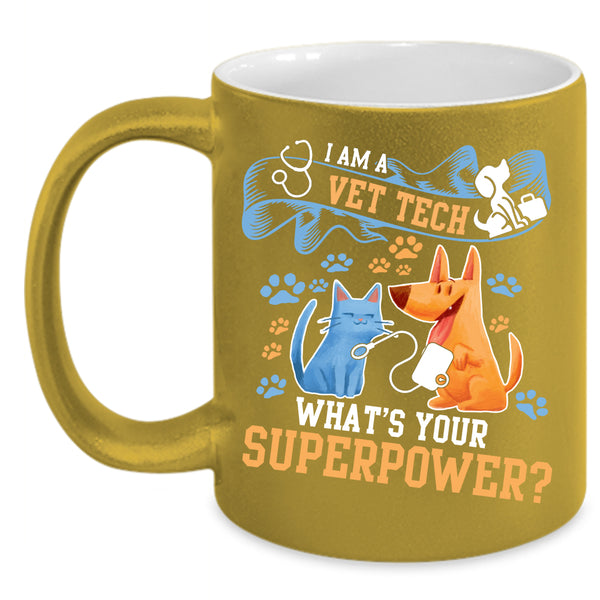 I Am A Vet Tech Coffee Mug, I Love Animals Coffee Cup