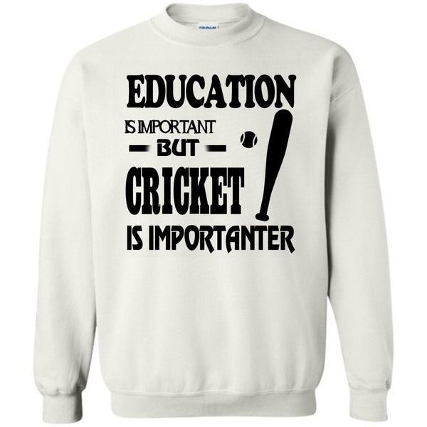 I Love Playing Baseball T Shirt, Education Is Important Sweatshirt