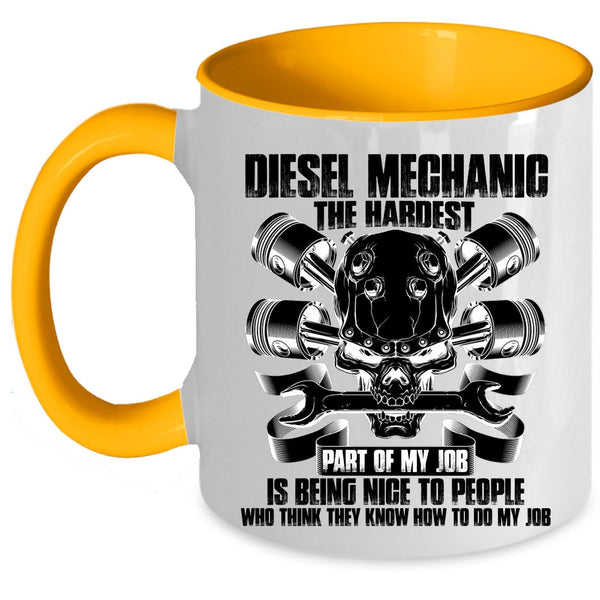 Best Gift For Diesel Mechanic Coffee Mug, Diesel Mechanic Accent Mug