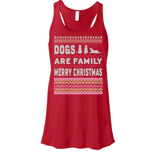 Dog Are Family T Shirt, Merry Christmas Tank Top