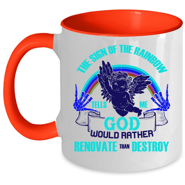 Cool Rainbow Coffee Mug, The Sign Of The Rainbow Accent Mug