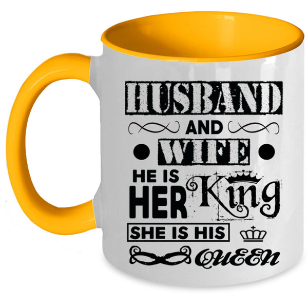 Cool Just Married Coffee Mug, Husband And Wife Accent Mug