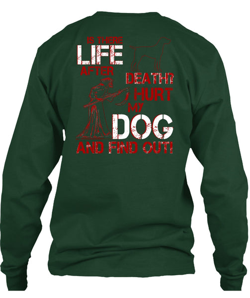 Hurt My Dog And Find Out T Shirt, Is There After Death T Shirt