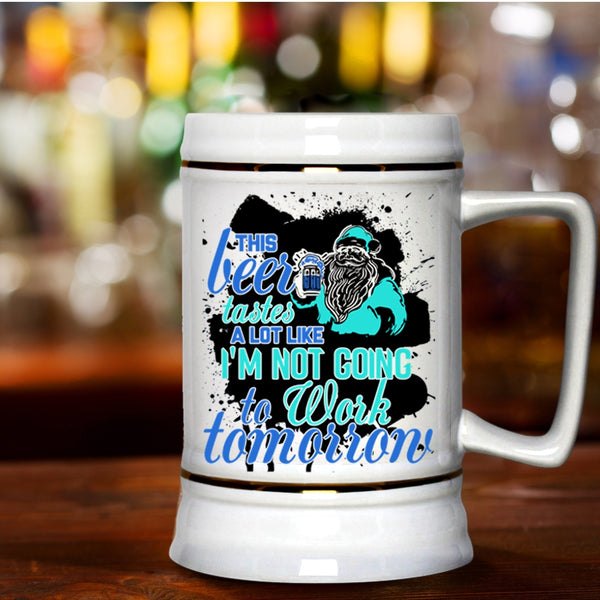Cute Christmas Beer Stein 22oz, This Beer Tastes A Lot Like Beer Mug