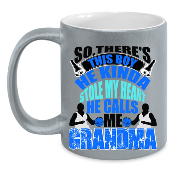 He Calls Me Grandma Coffee Mug, This Boy Kinda Stole My Heart Accent Mug