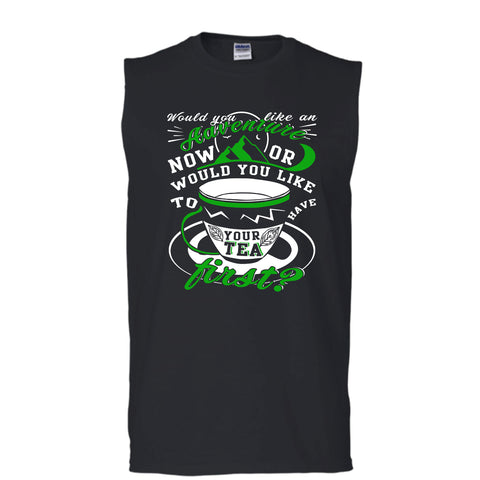 A black t-shirt with the shopify logo