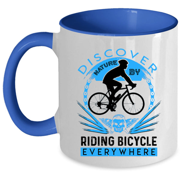 Cool Gift For Biker Coffee Mug, Riding Bicycle Accent Mug