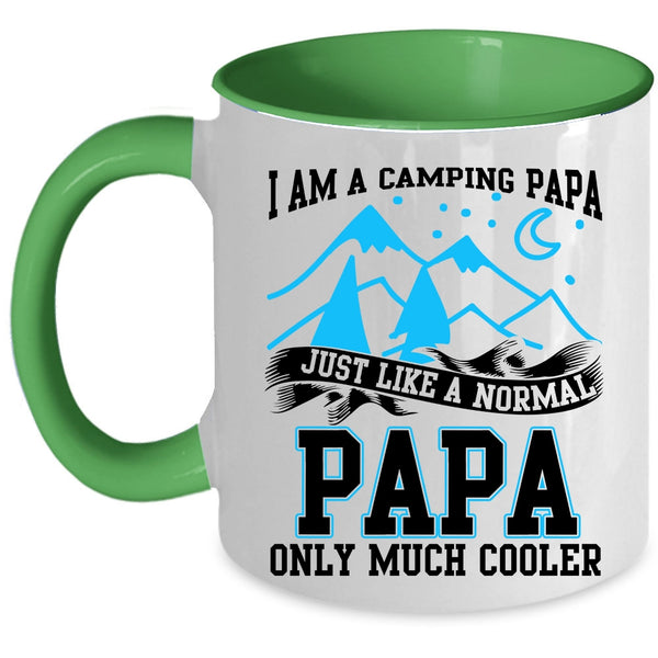 Awesome Camping Papa Coffee Mug, I Am A Camping Papa Accent Mug