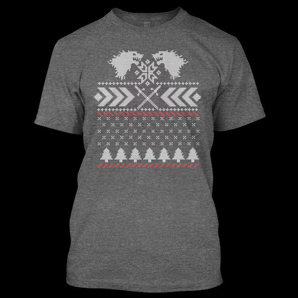 A black t-shirt with the shopify logo