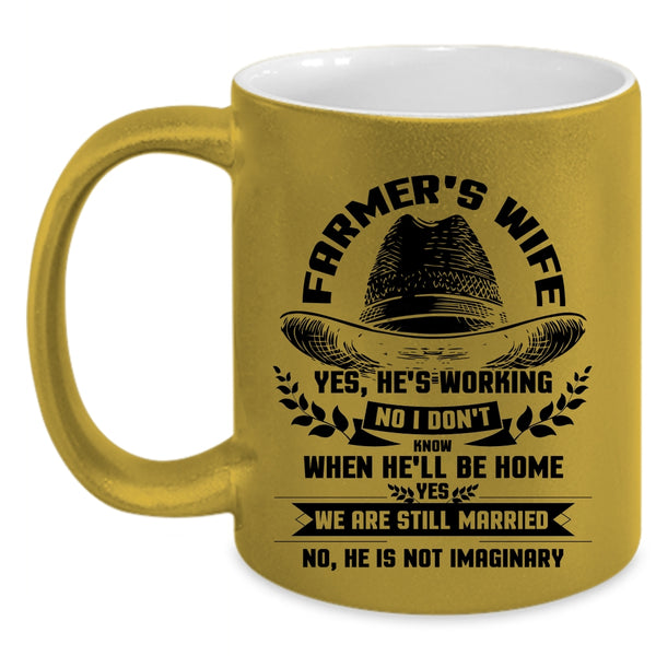 Beautiful Farmer's Wife Coffee Mug, Farmer's Wife Accent Mug