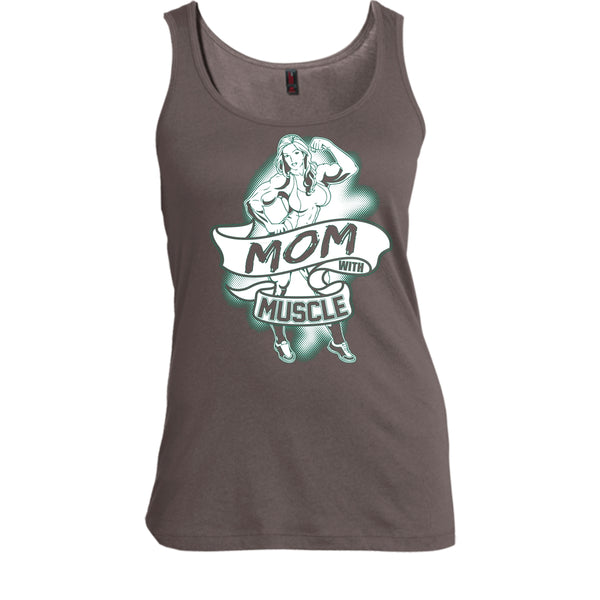 Mom With Muscle T Shirt, Gift For Mom Tank Top