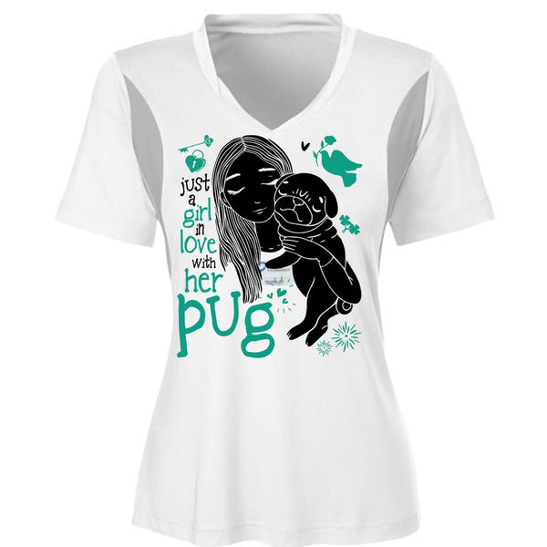 Just A Girl In Love With Her Pug T Shirt, I Love Dog T Shirt, Awesome T-Shirts