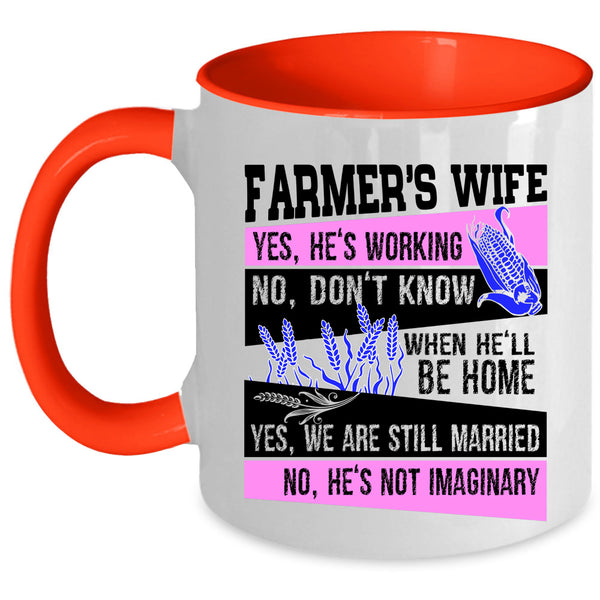 Gift For Wedding Coffee Mug, Farmer's Wife Accent Mug