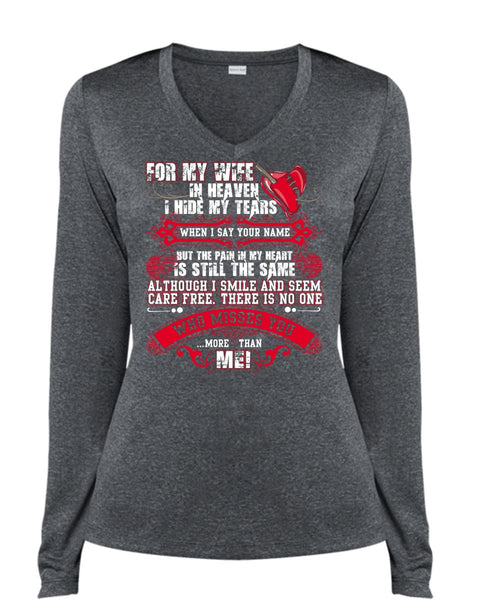 For My Wife In Heaven T Shirt, I Hide My Tears T Shirt