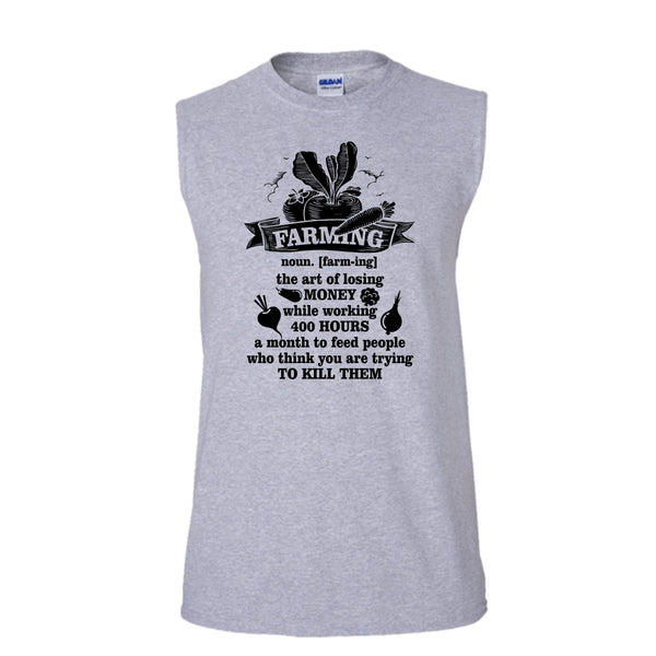 Farming T Shirt, Coolest Farmer T Shirt, Awesome t-shirts (Men's Cotton Sleeveless)