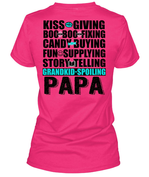 Grandkid-Spoiling Papa T Shirt, I Love Papa T Shirt