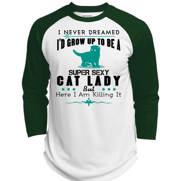 I'd Grow Up To Be A Cat Lady T Shirt, I Am Killing It T Shirt  (Polyester Game Baseball Jersey)
