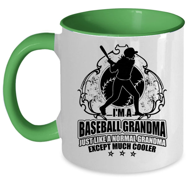 Cool Grandma Coffee Mug, I'm A Baseball Grandma Accent Mug