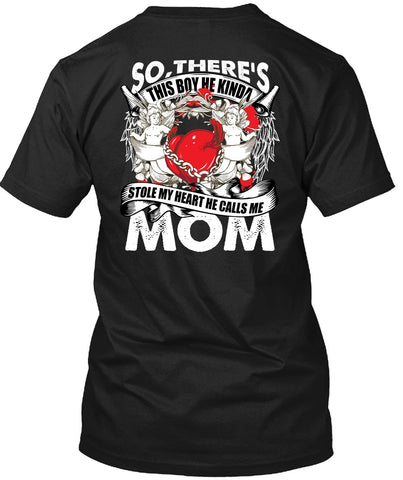 A black t-shirt with the shopify logo