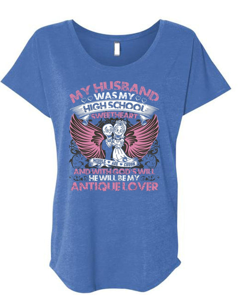 My Husband Was My High School T Shirt, Being A Husband T Shirt, Cool Shirt (Ladies' Triblend Dolman Sleeve)